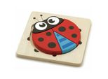 Babu Puzzle In Legno Coccinella 4 Pezzi