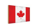 Vianmo Insegna In Legno 12X18 Cm Bandiera Kanada Flag Of Canada Vintage