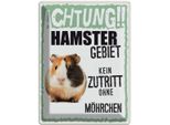 Vianmo Insegna Di Latta 40X30 Cm Tiere Achtung Hamster Gebiet