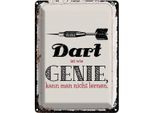 Vianmo Insegna Di Latta 40X30 Cm Dart Genie Kann Man Nicht Lernen