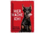 Vianmo Insegna Di Latta 40X30 Cm Doberman Hier Wache Eigene Gefahr