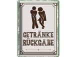 Vianmo Insegna Di Latta 40X30 Cm GeträNke RüCkgabe GrüN