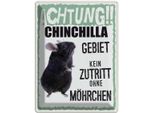 Vianmo Insegna Di Latta 40X30 Cm Tiere Achtung Chinchilla Gebiet
