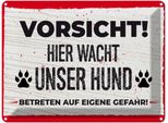 Vianmo Insegna Di Latta 30X40 Cm Vorsicht! Hier Wacht Uner Hund!