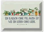 Vianmo Insegna Di Latta 30X40 Cm Balkon Ohne Pflanzen Leben Ohne