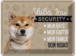Vianmo Insegna Di Latta 30X40 Cm Shiba Inu Security Dein Risiko