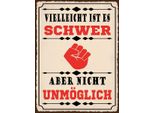 Vianmo Insegna In Legno 40X30 Cm Vielleicht Ist Es Schwer Aber