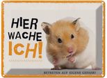 Vianmo Insegna Di Latta 30X40 Cm Hamster Hier Wache Ich Eigene Gefahr