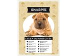 Vianmo Insegna In Legno 40X30 Cm Sharpei Eigentumsrechte
