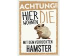 Vianmo Insegna In Legno 40X30 Cm Tiere Achtung Hier Hamster