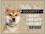 Vianmo Insegna In Legno 30X40 Cm Shiba Inu Security Dein Risiko
