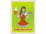 Vianmo Insegna In Legno 40X30 Cm MüNchen Frau Dirndl Bier