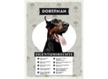 Vianmo Insegna In Legno 40X30 Cm Doberman Eigentumsrechte