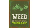 Vianmo Insegna In Legno 40X30 Cm Weed Ist Cheaper Than Therapy