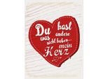 Vianmo Insegna In Legno 40X30 Cm Du Hast Mein Herz Liebe
