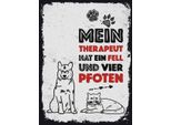 Vianmo Insegna In Legno 40X30 Cm Tiere Mein Therapeut 4 Pfoten