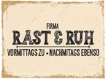 Vianmo Insegna In Legno 30X40 Cm Firma Rast & Rzh Vormittags Zu