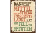 Vianmo Insegna In Legno 40X30 Cm Tiere Mittel Gegen Stress 4 Pfoten