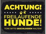 Vianmo Insegna In Legno 30X40 Cm Achtung Freilaufende Hunde