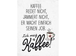Vianmo Insegna In Legno 40X30 Cm Kaffee Redet Nicht, Jammert Weiß