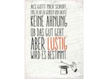 Vianmo Insegna In Legno 40X30 Cm Lustig Als Gott Mich Schuff