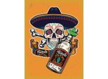 Vianmo Insegna In Legno 40X30 Cm Totenkopf Tequila Alkohol