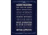 Vianmo Insegna In Legno 40X30 Cm HäNde Waschen Kein Toben Blau
