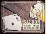 Vianmo Insegna In Legno 30X40 Cm Saloon Whisky Poker Dancing