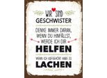 Vianmo Insegna In Legno 40X30 Cm Geschwister Wir Lachen Helfen