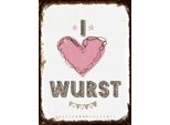 Vianmo Insegna In Legno 40X30 Cm Essen I Love Wurst Herz