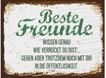 Vianmo Insegna In Legno 30X40 Cm Beste Freunde Wissen GrüN Braun