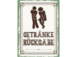 Vianmo Insegna In Legno 40X30 Cm GeträNke RüCkgabe GrüN