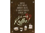 Vianmo Insegna In Legno 40X30 Cm Kaffee Redet Nicht, Jammert Braun