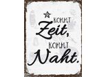 Vianmo Insegna In Legno 40X30 Cm Kommt Ziet, Kommt Naht Braun