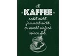 Vianmo Insegna In Legno 40X30 Cm Kaffee Redet Nicht, Jammert GrüN