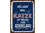 Vianmo Insegna In Legno 40X30 Cm Katze Leben Ohne MöGlich Aber
