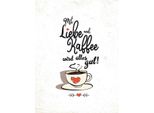 Vianmo Insegna In Legno 40X30 Cm Mit Liebe Und Kaffee Alles Gut