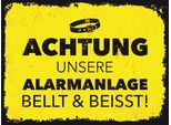 Vianmo Insegna In Legno 30X40 Cm Achtung Unsere Alarmanlage Beisst