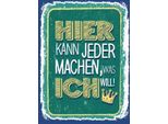 Vianmo Insegna In Legno 40X30 Cm Hier Kann Jeder Machen Was Ich