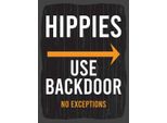 Vianmo Insegna In Legno 40X30 Cm Hinweis Hippies Use Backdoor