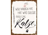 Vianmo Insegna In Legno 40X30 Cm Katze Wer Narben Hat Was Erlebt