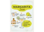 Vianmo Insegna In Legno 40X30 Cm Margarita Recipe Orange Lime