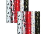 Assortimento Di Carta Natalizia Metallizzata Chamonix Carta Da Regalo Natalizia - 150 X 70 Cm - 10 Rotoli