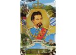 Vianmo Insegna Di Latta 30X20 Cm Ludwig Ii KöNig Bayern King
