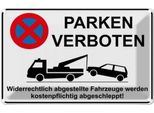 Vianmo Insegna Di Latta 20X30 Cm Parken Verboten Widerrechtlich