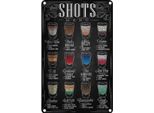 Vianmo Insegna Di Latta 18X12 Cm Alkohol Shots Menu Woo Black Russian