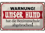 Vianmo Insegna Di Latta 20X30 Cm Unser Hund Hat Benimmschule
