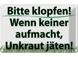 Vianmo Insegna Di Latta 20X30 Cm Keiner Aufmacht Unkraut JäTen