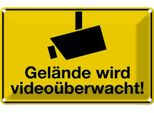 Vianmo Insegna Di Latta 20X30 Cm GeläNde Wird VideoüBerwacht