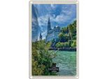 Vianmo Insegna Di Latta 30X20 Cm Frankreich Lourdes Meer Kirche Natur